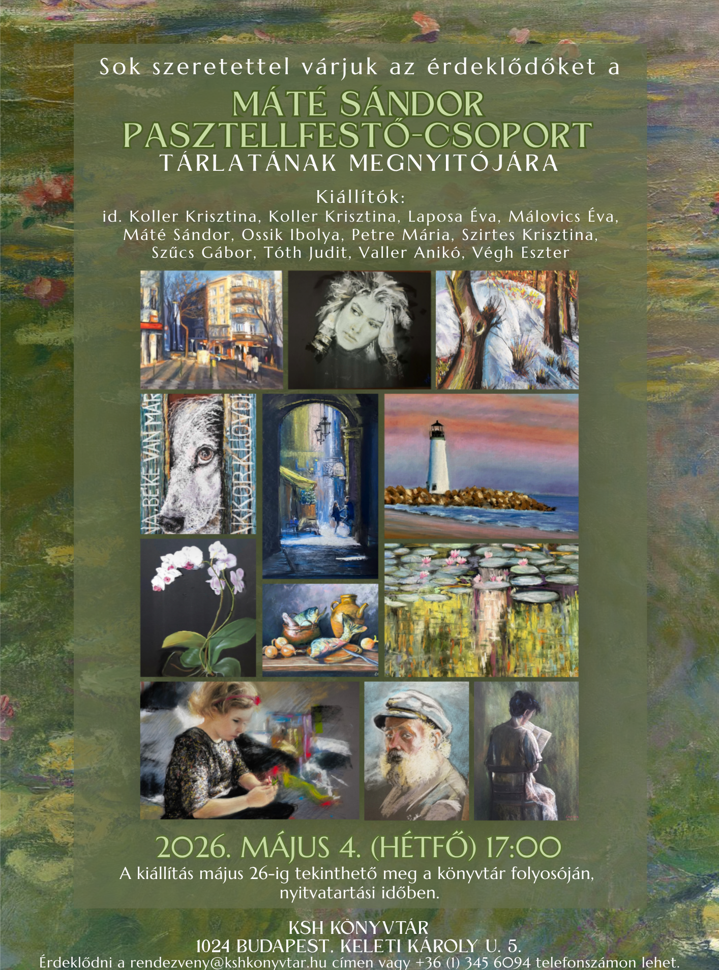 Máté Sándor pasztellfestő-csoport tárlatának megnyitója