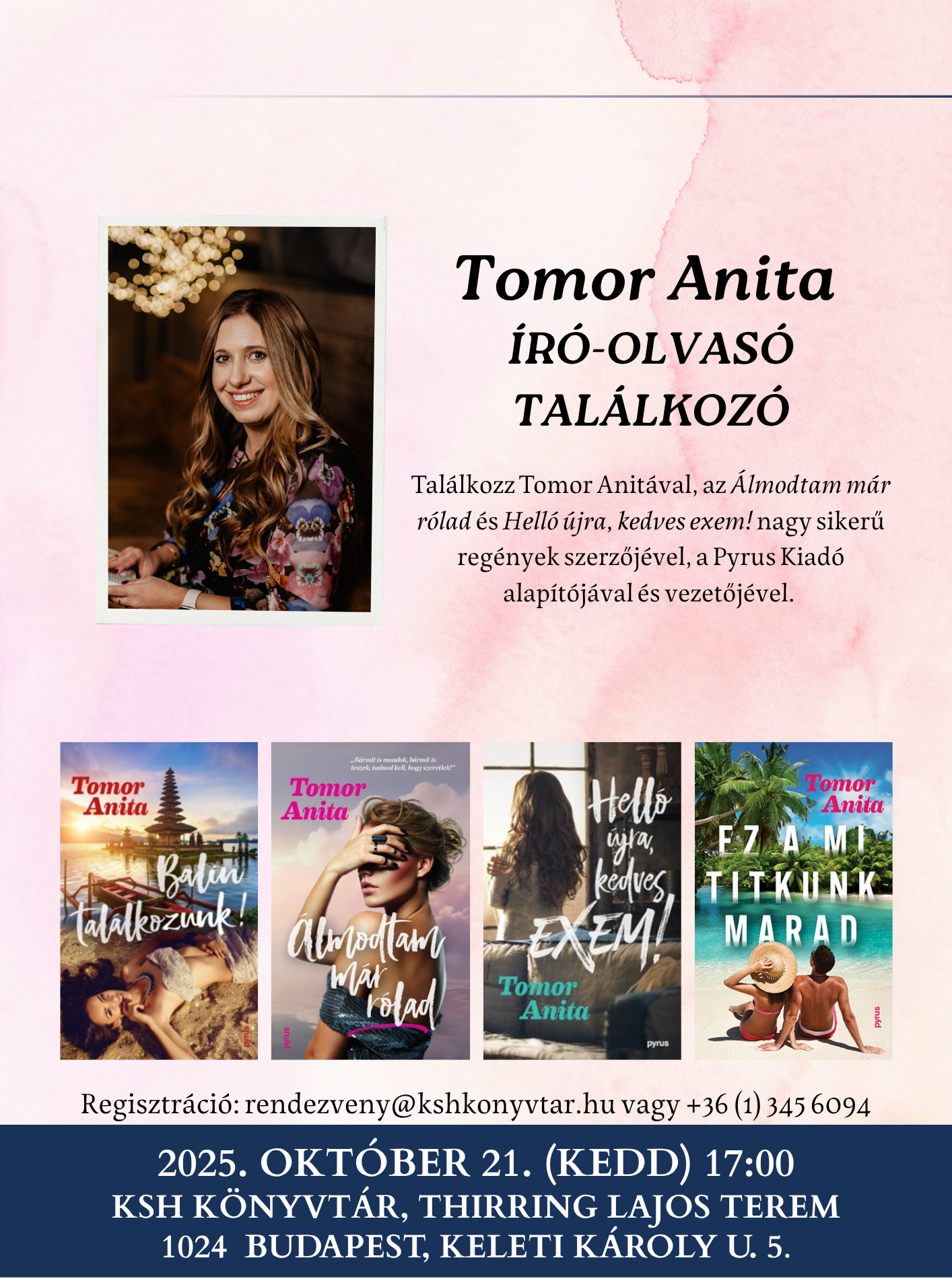 Tomor Anita író-olvasó találkozó