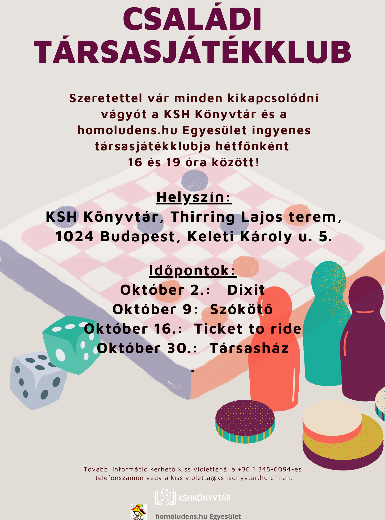 Családi társasjátékklub októberben is