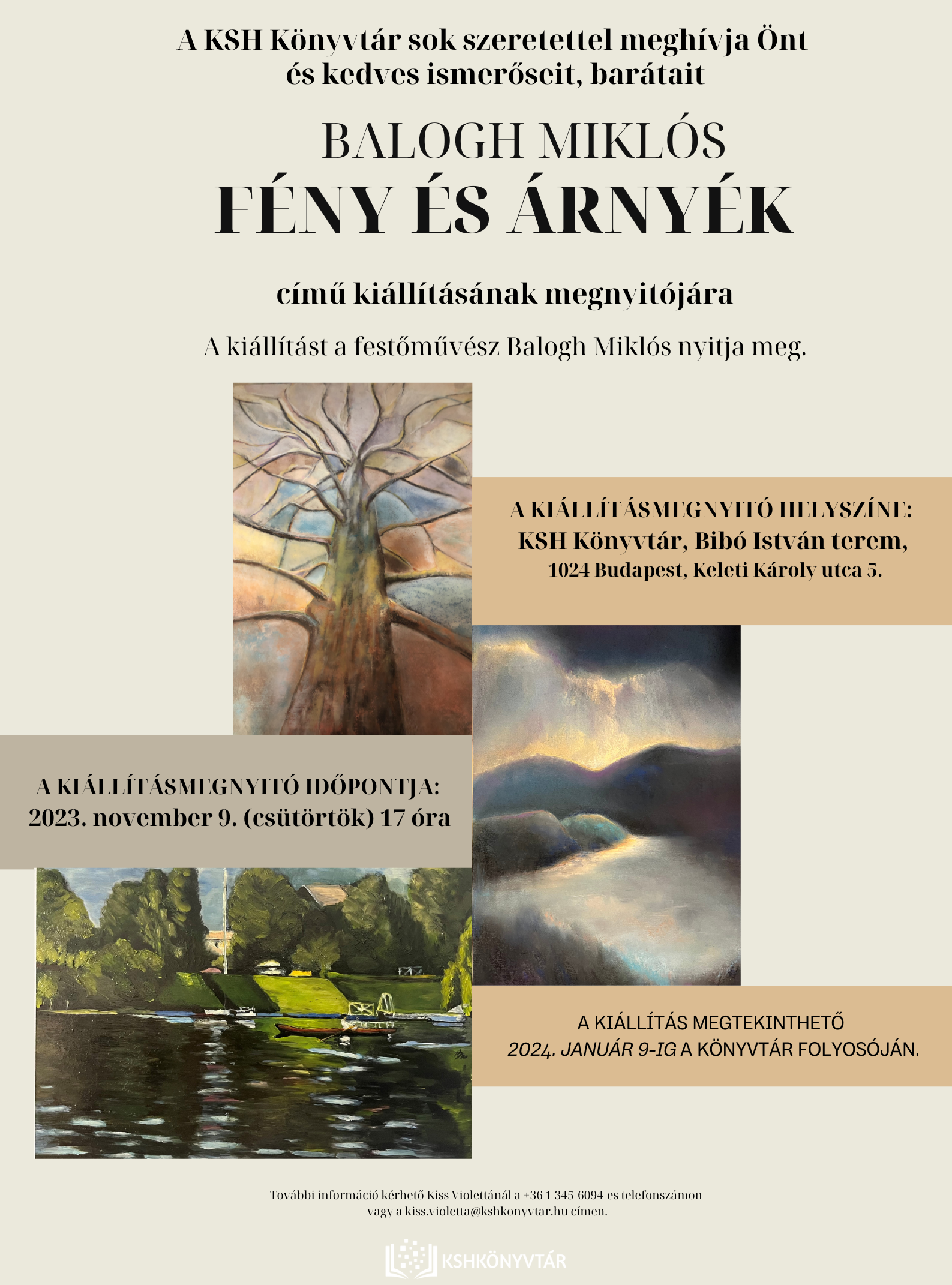 Balogh Miklós Fény és árnyék című kiállításának megnyitója